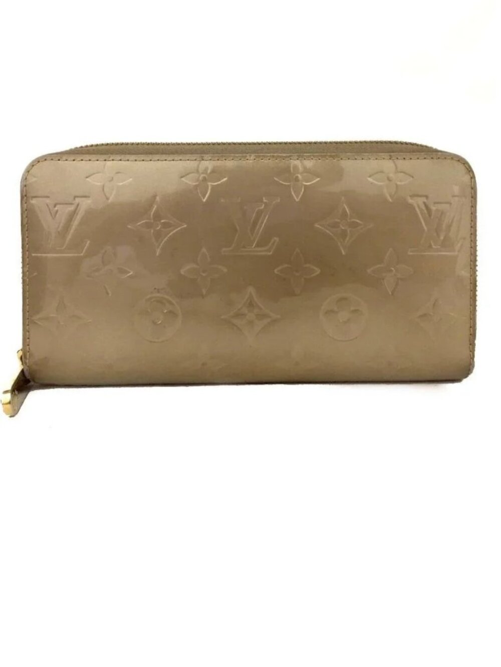 Louis Vuitton Leather Zippy wallet Beige Pougre